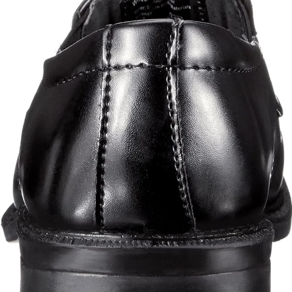 🔥Deer Stags Black Wings Slip-on Dress Shoes Youth Size 4.5